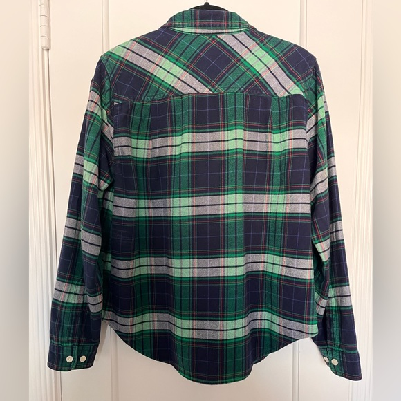 ❌SOLD J.Crew half zip pullover flannel shirt jacket - Picture 4 of 6